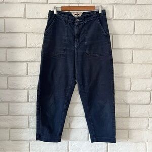 Finisterre Workwear Yarrel Barrel Pant Women’s 32R Washed Navy Organic Cotton